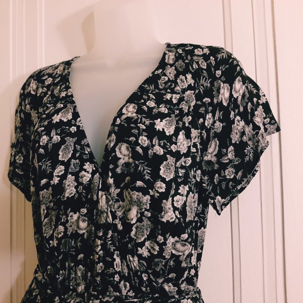 Lucky Brand Black Floral Casual Maxi Dress - Picture 3 of 6